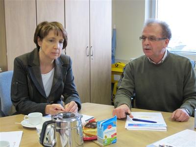 Annette Karl und Werner Walberer im Gespräch