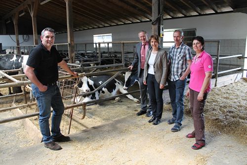Reimund Zeitler, Ortsvereinsvorsitzender Stefan Seitz, MdL Annette Karl und Helmut und Rita Rupp