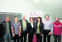 v.l.: Ernst Ertel, Lukas Stollner; MdL Reinhold Strobl, MdL Annette Karl, Brigitte Bachmann, Hardy Barth, Leonhard Roth