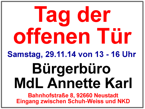 Tag der offenen Tür im Bürgerbüro MdL Annette Karl